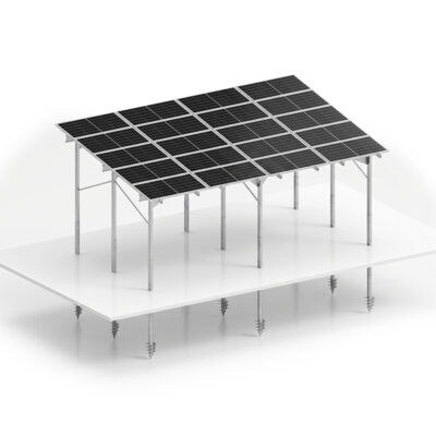 Konstrukcja Carport K6500 - wiata fotowoltaiczna trzypodporowa.